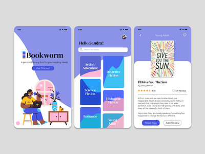 Bookstore Mobile App app branding design graphic design logo mobile ui