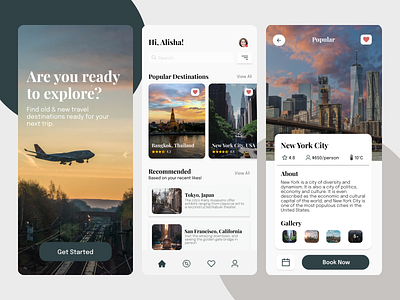 Traveling Mobile App app app design design figma mobile design traveling app ui