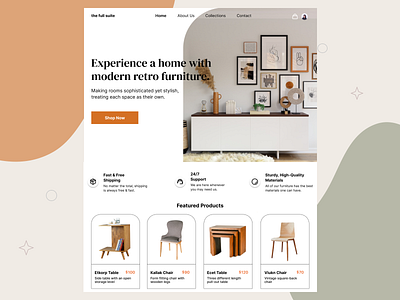 The Full Suite - Furniture Store Website design furniture furniture website ui web web design website