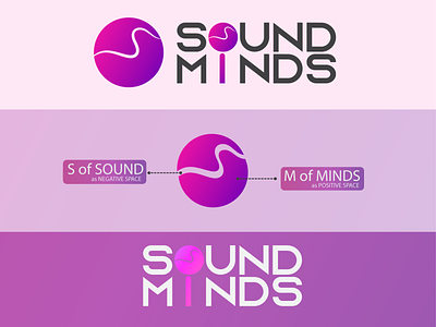 Logo design for SOUNDMINDS 3d branding design graphic design icon illustration logo typography vector