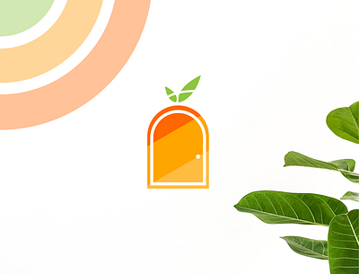 ORANGE + GATE branding color palette design gate graphic design green grocery herbal icon illustrator logo logo concept logo design logo inspiration mood board orange organic store vector veg