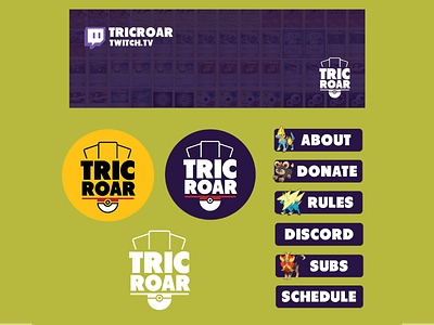 TricRoar Twitch Panel Design + Logo Design