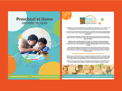Preschool at Home print layout pdf design! advertisment branding design graphic design illustration layout design pdf design print design print layout