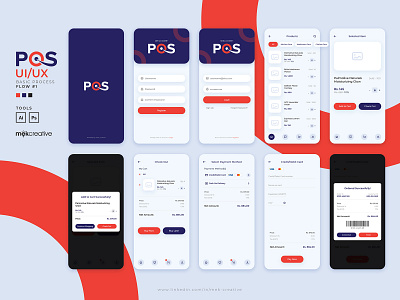 POS Mobile App Basic Process Flow app branding design graphic design icon illustration logo typography ui ux vector