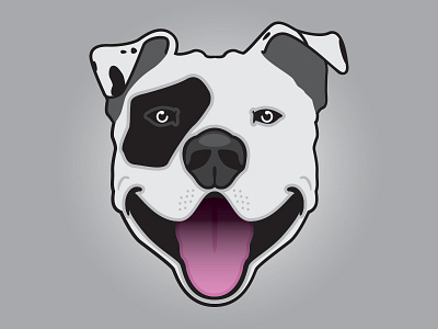 Rosie dog illustrator pitbull vector