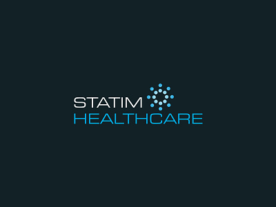 Statim Healthcare atom brand design healthcare logo medical