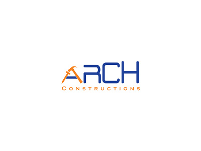 Arch Constructions artworks brand buildings construction creative design graphic hammer identity logo logo design typography visual works