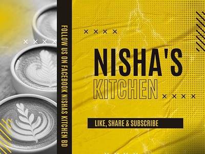 Nisha's Kitchen. armanrahmanrony branding design facebook poster graphic design marketing poster youtube