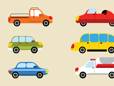 Cute vehicles digital clipart. animation art branding car cardesign cartoon clipart graphic design logo motion graphics website