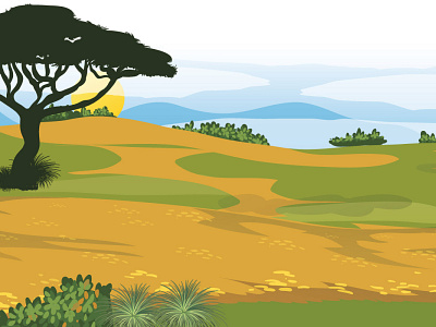 Forest Illustration 3d animation art branding design graphic design illustration landscape logo ui vector