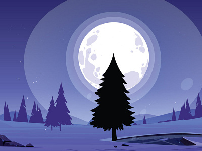 Christmas moon 3d animation art branding design graphic design illustration logo ui vector
