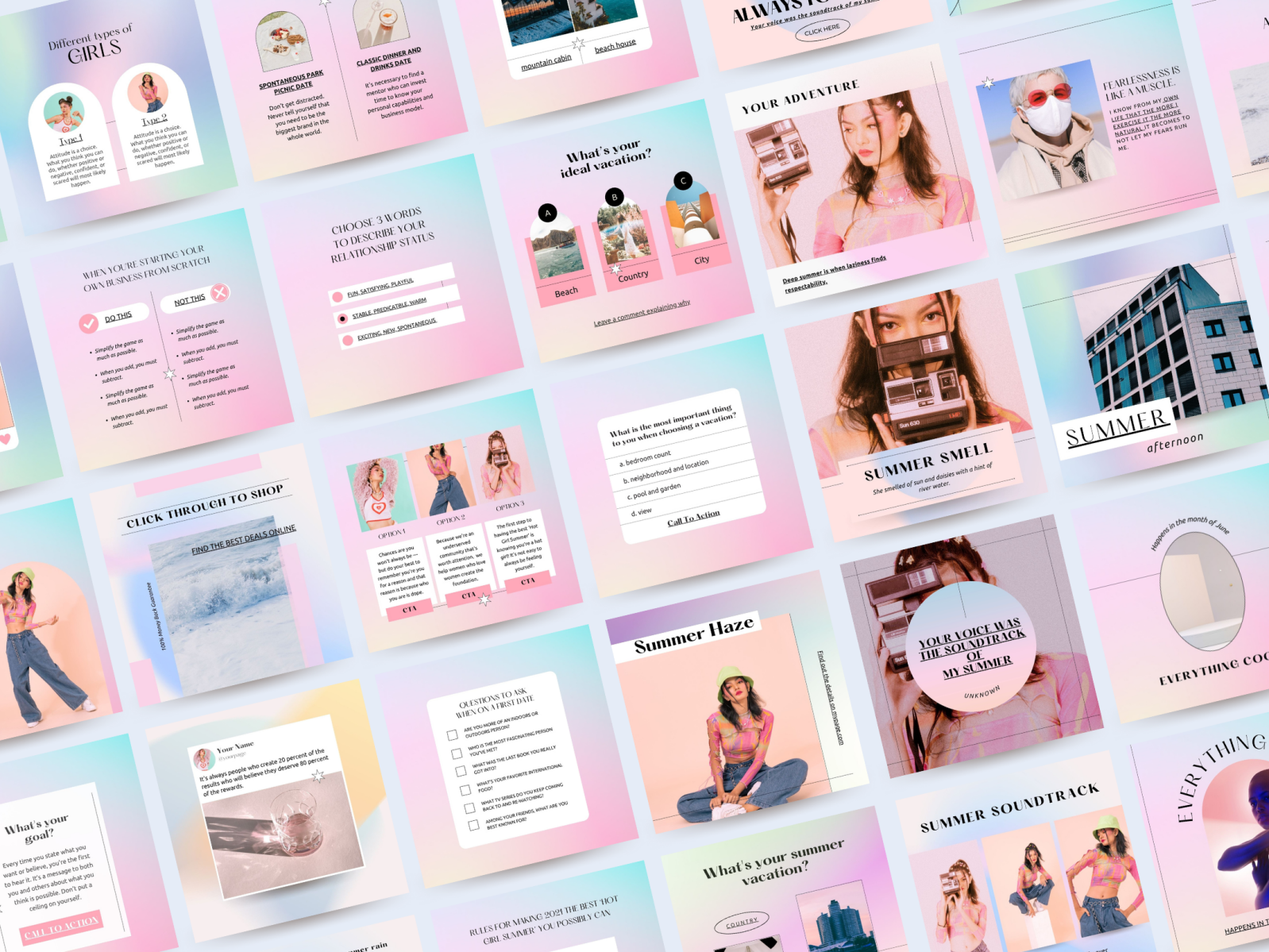 Gradient Instagram Template by Justina Grigalaviciute on Dribbble