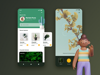 Plants Market App - UI 3d appdesign best colores colors design designapp diseño diseñográfico diseñoweb graphic design illustration inspiración interface interfaz lima movildesign perú top webdesign