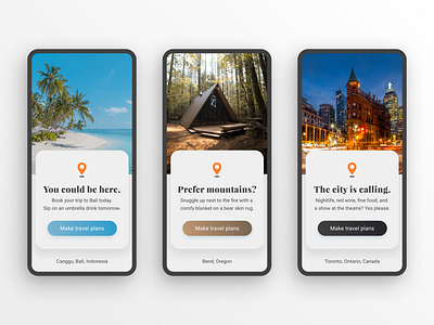 On-board screens mobile mobile design mobile ui onboard onboarding ui travel traveling ui