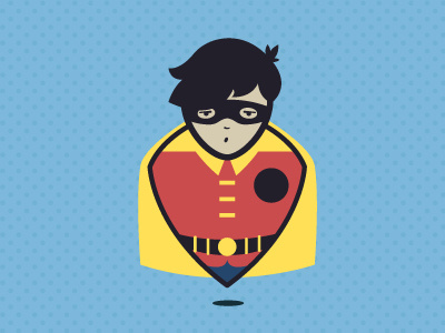 Robin 66 burt ward character design illustration robin super hero