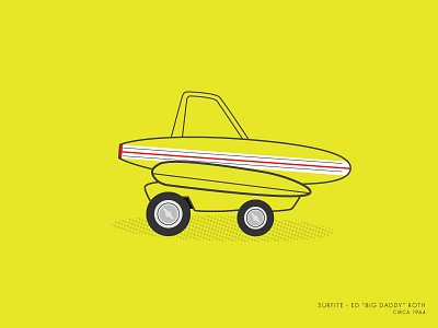 Surfite illustration surfing yellow