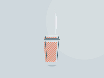 Morning Joe coffee flat icon iconography line art minimal minimalism