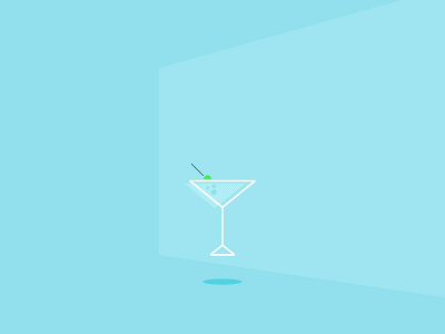 Shaken not Stirred cocktail icon iconography illustration line art martini minimal retro