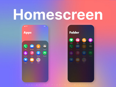OneDesign - Homescreen app apps colors design graphic design homescreen onedesign os simple ui ux