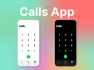 OneDesign - Calls App 2021 app colors design graphic design new onedesign simple trend ui