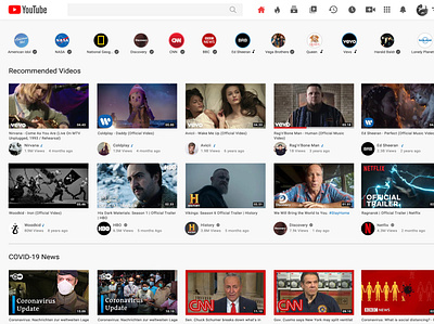 YouTube Redesign Concept (Menu - Restructured) app design typography ui ux