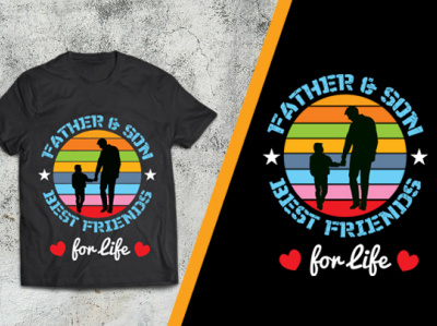 Father & Son Best Friends T Shirt Design branding design design t shirt father son t shirt father day fathers day t shirt graphics graphics design illustration logo t shirt t shirt deis tshirt