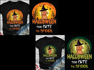 Halloween Too Cute To spook-Halloween T shirt Design