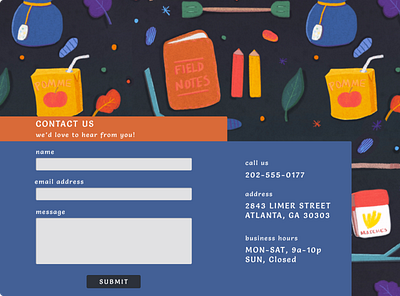contact us page dailyui design illustration ui