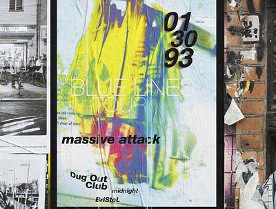 Massive Attack Poster band bandposter concertposter design graphic design massiveattack music poster print printed design