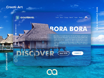 GO & TRAVEL WEBSITE art branding caribbean design graphic design illustration logo modern newest ocean sea travel traveling ui ux website