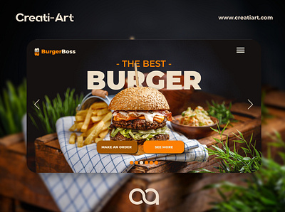 Burger Boss Web Development 3d animation app branding burger development graphic design ui uiux ux website