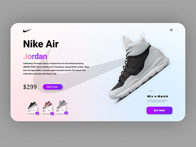 Nike Air Max Web UI app figma landing page mobile nike shoe ui uiux ux web design website