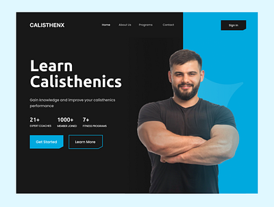 Fitness website design | Landing Page | CalisthenX calisthenics design fitness health home page landing page ui user interface ux web web design web designer web developer website website design website designer website developer