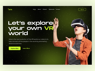Veta - Virtual Reality Services Landing Page Website