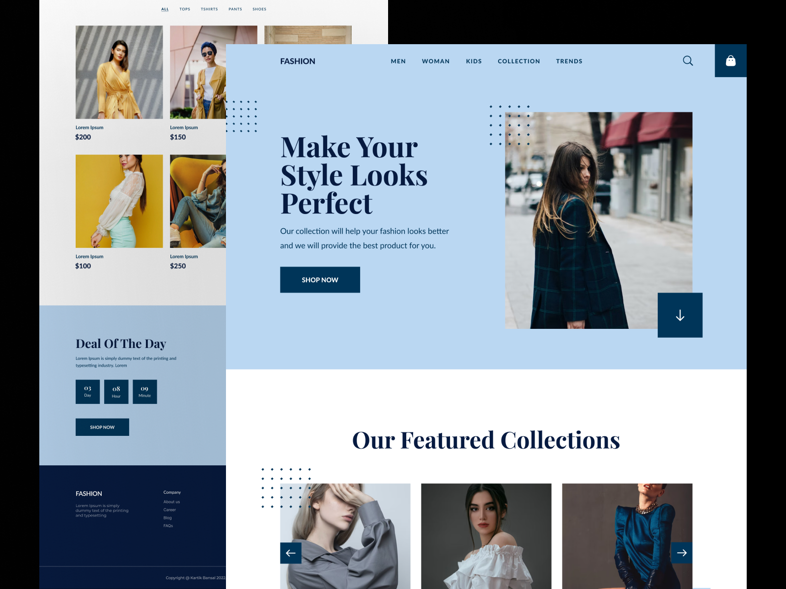 Fashion - Fashion Landing Page Website Design by Designflow on Dribbble