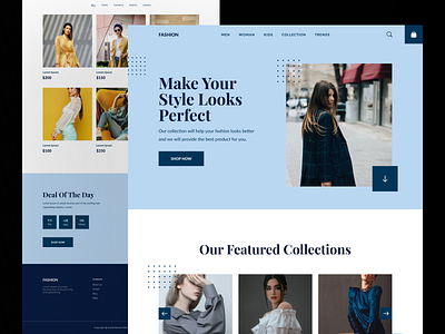 Fashion - Fashion Landing Page Website Design apparel clear clothes design fashion home page landing page marketplace modern online store streetwear style ui uidesign uiux wear web web design website woman