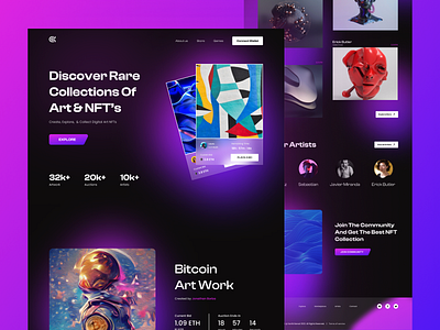 NFT Landing Page Website Design