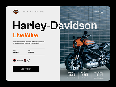 Harley-Davidson Landing Page Design Concept