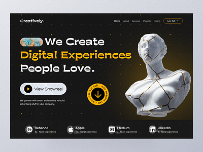 Creative agency web header