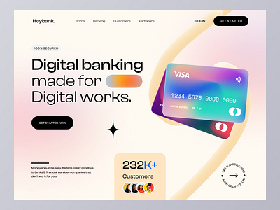 Heybank - Digital Banking Landing Page Website