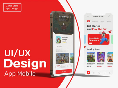 Game Store App Design 3d branding graphic design motion graphics uiux ux