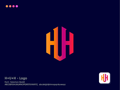 H+U+H Logo | Modern Typography Logo