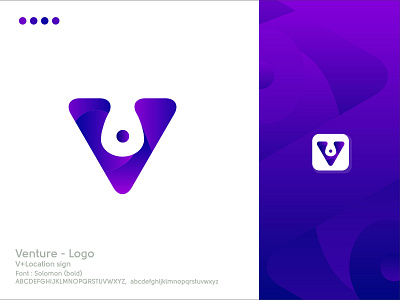 Modern V+Location letter logo | 2022