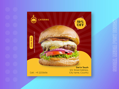 Fast Food Ads Post Design online