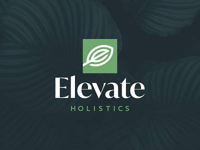 Elevate Holistics Logo brand branding design elevate elevate holistics leaf logo logo design logotype nature square vector