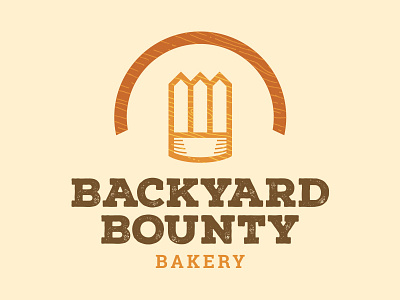 Backyard Bounty Bakery backyard bounty bagels bakery chef hat food icon logo tasty warm