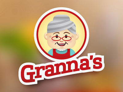 Granna's Logo character design food grandma grannas illustration logo red vector