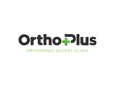 Ortho+Plus Logo branding design flat icon logo medical ortho plus vector