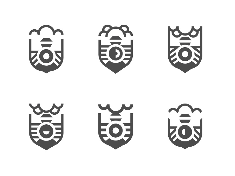 Train Badges illustrator concept black badge train design flat icon logo