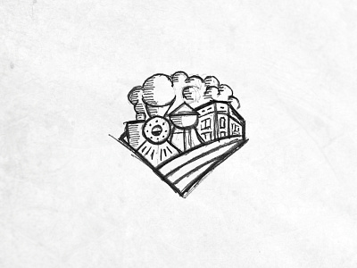 City Woodcut Concept branding city concept design hand sketched icon illustration logo sketch woodcut